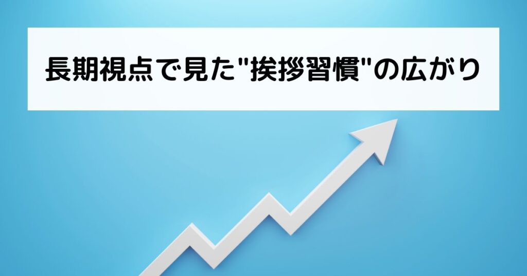 長期視点で見た"挨拶習慣"の広がり